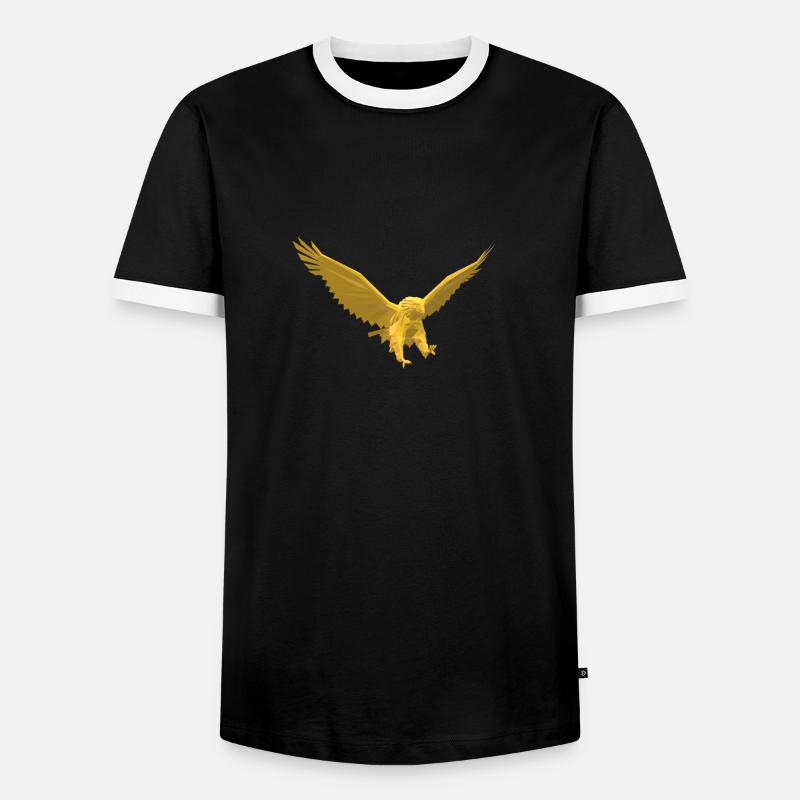 Golden eagle - Men's Ringer Shirt - black/white