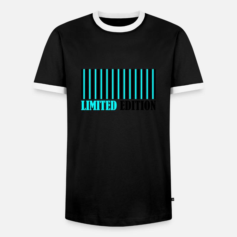 Barcode Limited Edition - Männer Kontrast-T-Shirt - Schwarz/Weiß