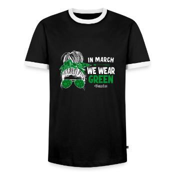 Krankenschwester Nurse Life - T-shirt contrasté Homme - noir/blanc - Devant - AI Model Female 172 light (172cm) & AI Model Male 178 light (178cm)