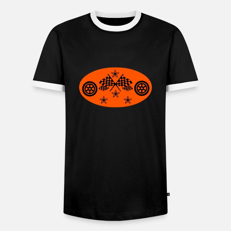 Auto - Männer Kontrast-T-Shirt - Schwarz/Weiß