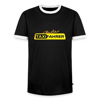 Bester Taxifahrer 1 - Männer Kontrast-T-Shirt - Schwarz/Weiß - Vorne - AI Model Female 172 light (172cm) & AI Model Male 178 light (178cm)