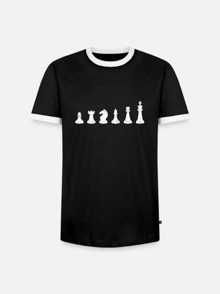 Chess Pieces Chess Player Chess - Men's Ringer Shirt - black/white