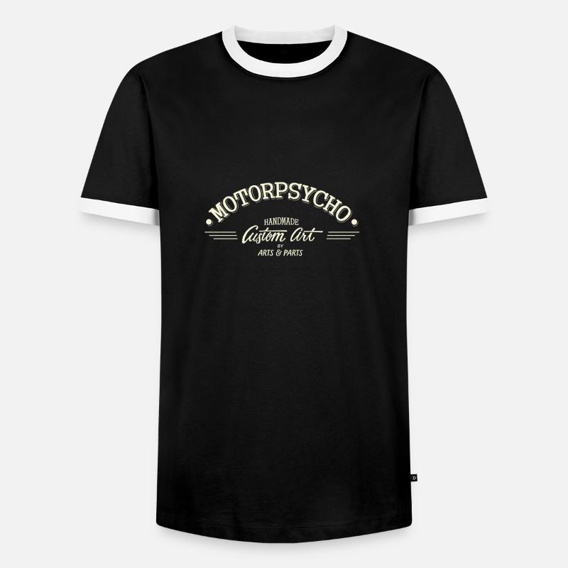 Motorpsycho1 - Männer Kontrast-T-Shirt - Schwarz/Weiß