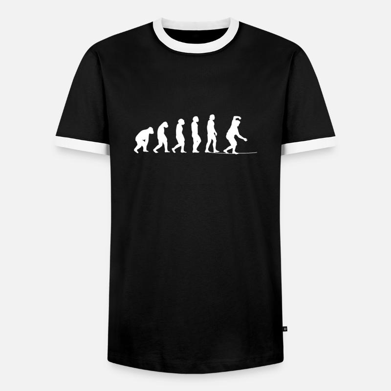 Slackline Gift Slackliner Tricklining - Men's Ringer Shirt - black/white
