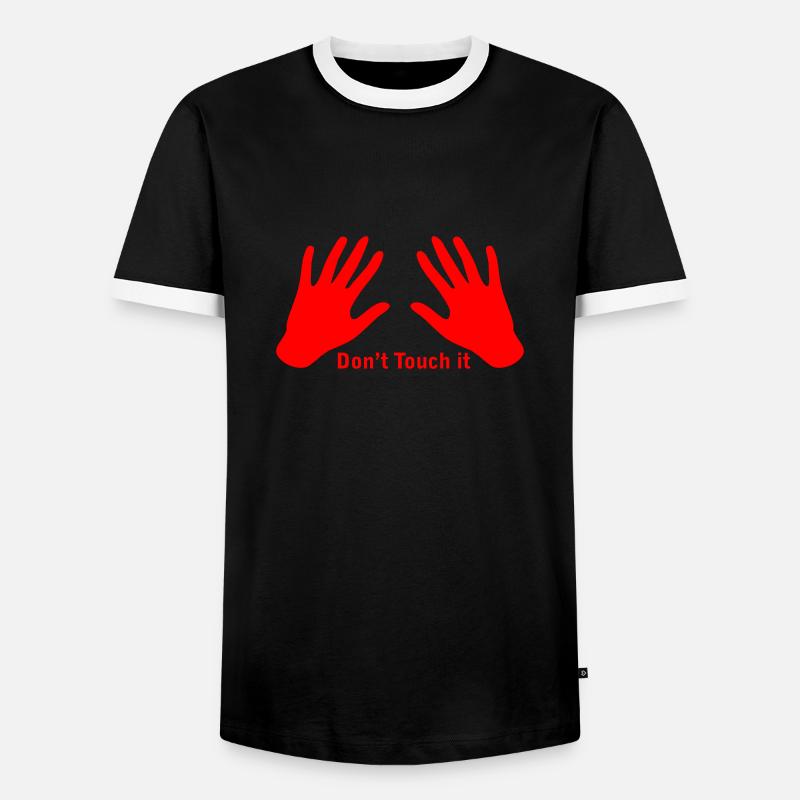 Don't touch it - Männer Kontrast-T-Shirt - Schwarz/Weiß