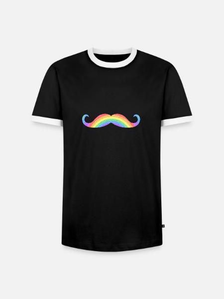 Rainbow Tash - Men's Ringer Shirt - black/white