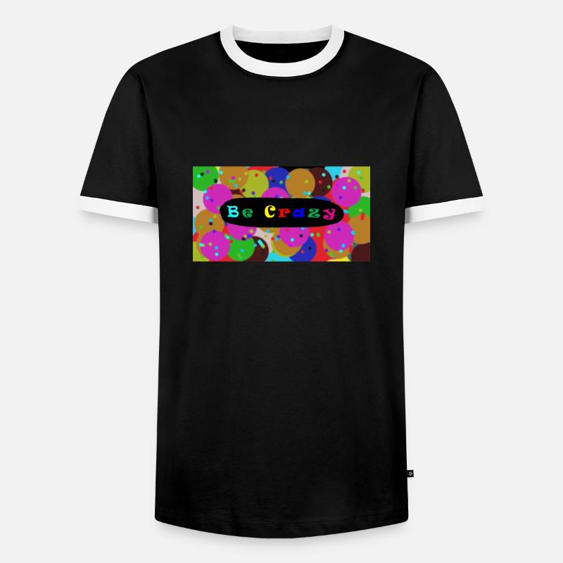 BeCrazy - Männer Kontrast-T-Shirt - Schwarz/Weiß