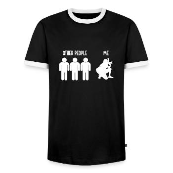 Lustiges Fotograf Geschenk Fotografie - Männer Kontrast-T-Shirt - Schwarz/Weiß - Vorne - AI Model Female 172 light (172cm) & AI Model Male 178 light (178cm)