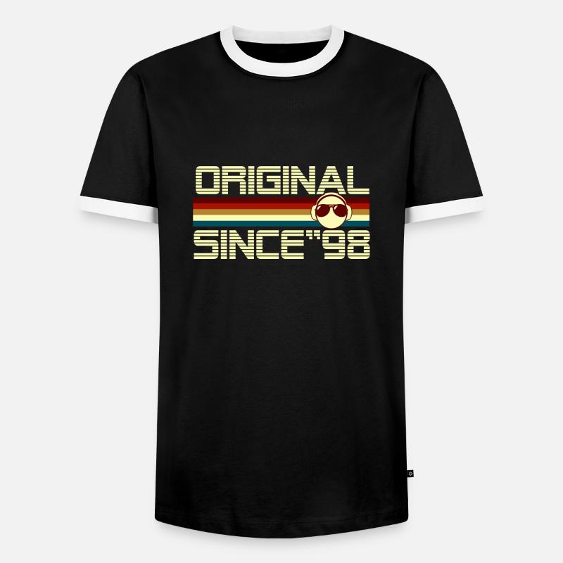 Since 98 - Men's Ringer Shirt - black/white