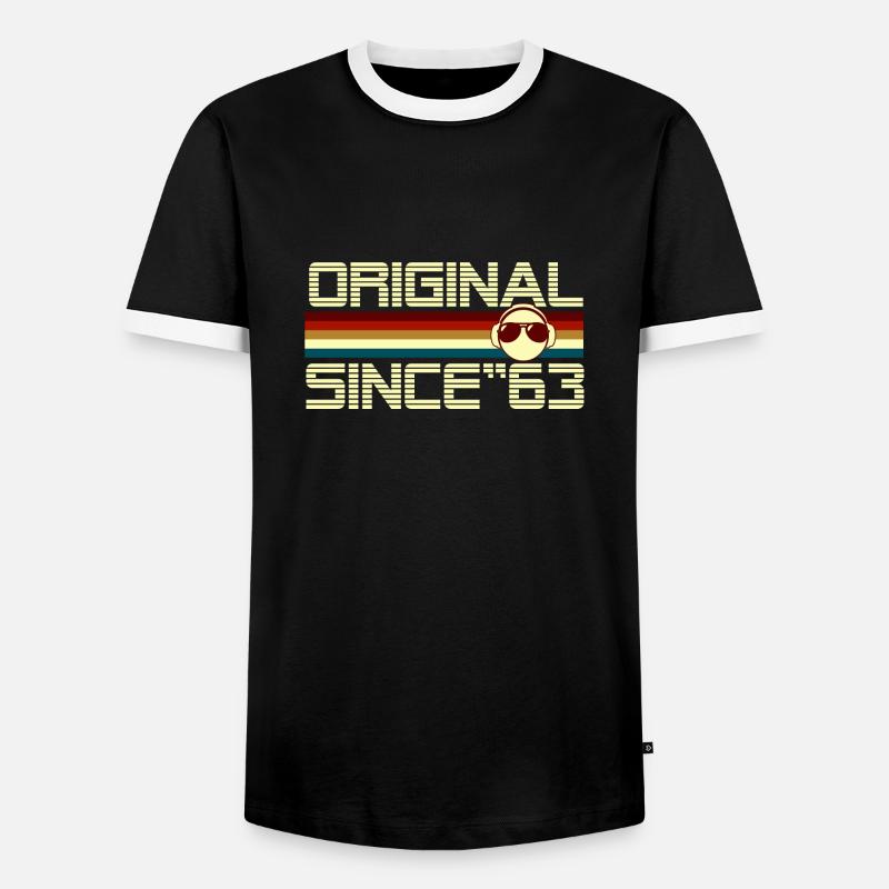 Seit 63 - Männer Kontrast-T-Shirt - Schwarz/Weiß