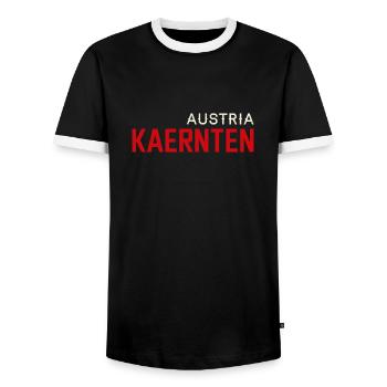 Austria Carinthia Austria Austria - Men's Ringer Shirt - black/white - Front - AI Model Female 172 light (172cm) & AI Model Male 178 light (178cm)