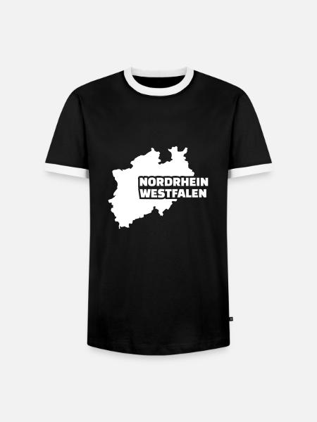 Nordrhein Westfalen - Männer Kontrast-T-Shirt - Schwarz/Weiß