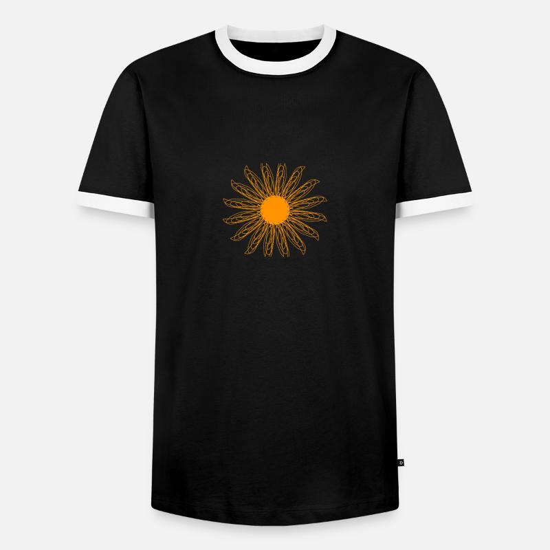 sonne - Männer Kontrast-T-Shirt - Schwarz/Weiß