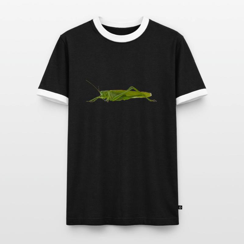 Grashüpfer oder Heupferd Insekt als Geschenk Männer Kontrast-T-Shirt