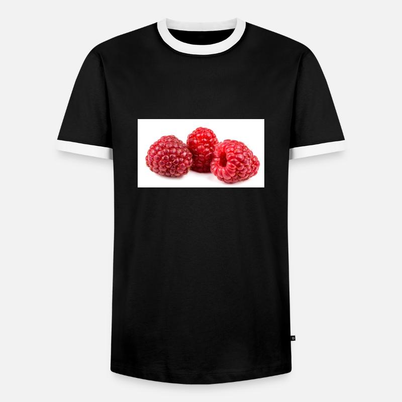 Himbeere. raspberry - Männer Kontrast-T-Shirt - Schwarz/Weiß