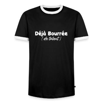 déjà bourrée de talent - humour pour femme - T-shirt contrasté Homme - noir/blanc - Devant - AI Model Female 172 light (172cm) & AI Model Male 178 light (178cm)
