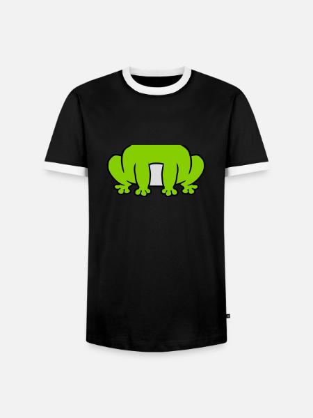 Costume small sitting frog - Men's Ringer Shirt - black/white