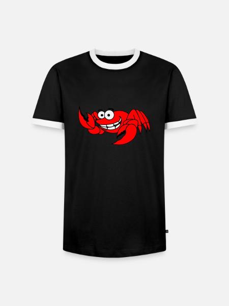 krebs - Männer Kontrast-T-Shirt - Schwarz/Weiß