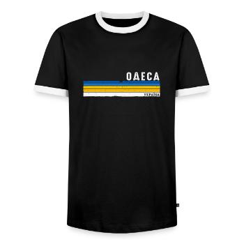 Odesa Ukraine Vintage Pride - Feiern Sie Ihre Wurzeln - Männer Kontrast-T-Shirt - Schwarz/Weiß - Vorne - AI Model Female 172 light (172cm) & AI Model Male 178 light (178cm)