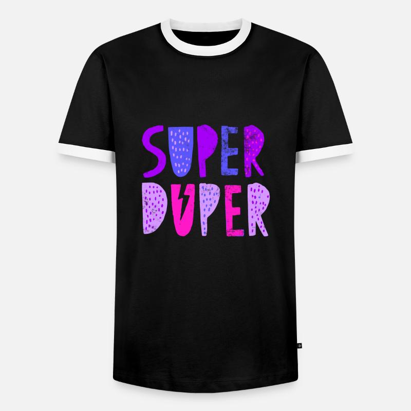 Super duper - Men's Ringer Shirt - black/white