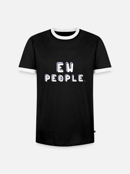 People are stupid. - Men's Ringer Shirt - black/white