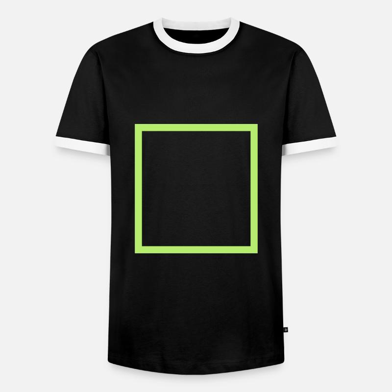 Square Square Pattern - Men's Ringer Shirt - black/white