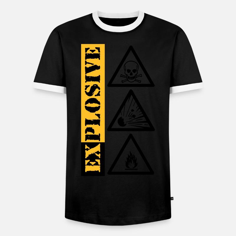 explosive, explosiv - Männer Kontrast-T-Shirt - Schwarz/Weiß