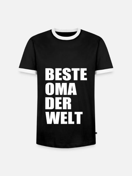 Beste oma der welt - Männer Kontrast-T-Shirt - Schwarz/Weiß