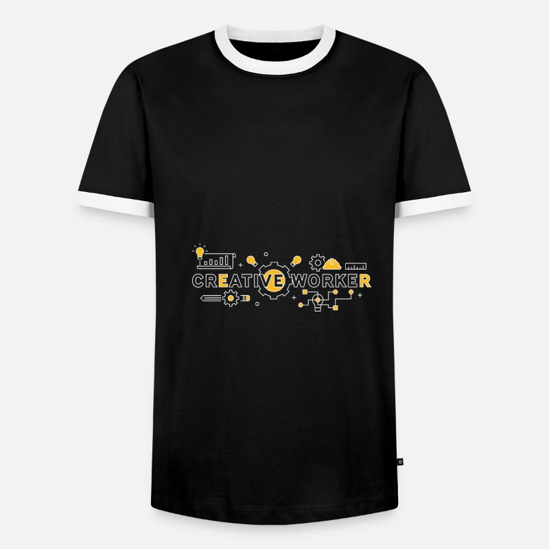 Creative Worker - Men's Ringer Shirt - black/white