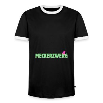 Meckerzwerg Zwerg Faschingskostüm Zwergen Kostüm - Männer Kontrast-T-Shirt - Schwarz/Weiß - Vorne - AI Model Female 172 light (172cm) & AI Model Male 178 light (178cm)