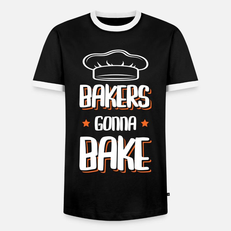 Baking Baker - Men's Ringer Shirt - black/white