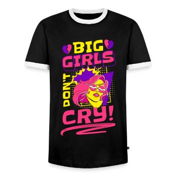 Comic Comics Speech Bubble Colorful - Men's Ringer Shirt - black/white - Front - AI Model Female 172 light (172cm) & AI Model Male 178 light (178cm)