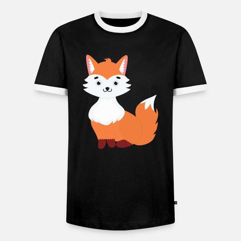 Fox - Men's Ringer Shirt - black/white