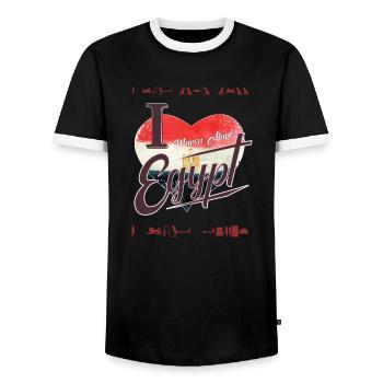 J’adore Egypte Gift Diving Marsa Alam - T-shirt contrasté Homme - noir/blanc - Devant - AI Model Female 172 light (172cm) & AI Model Male 178 light (178cm)