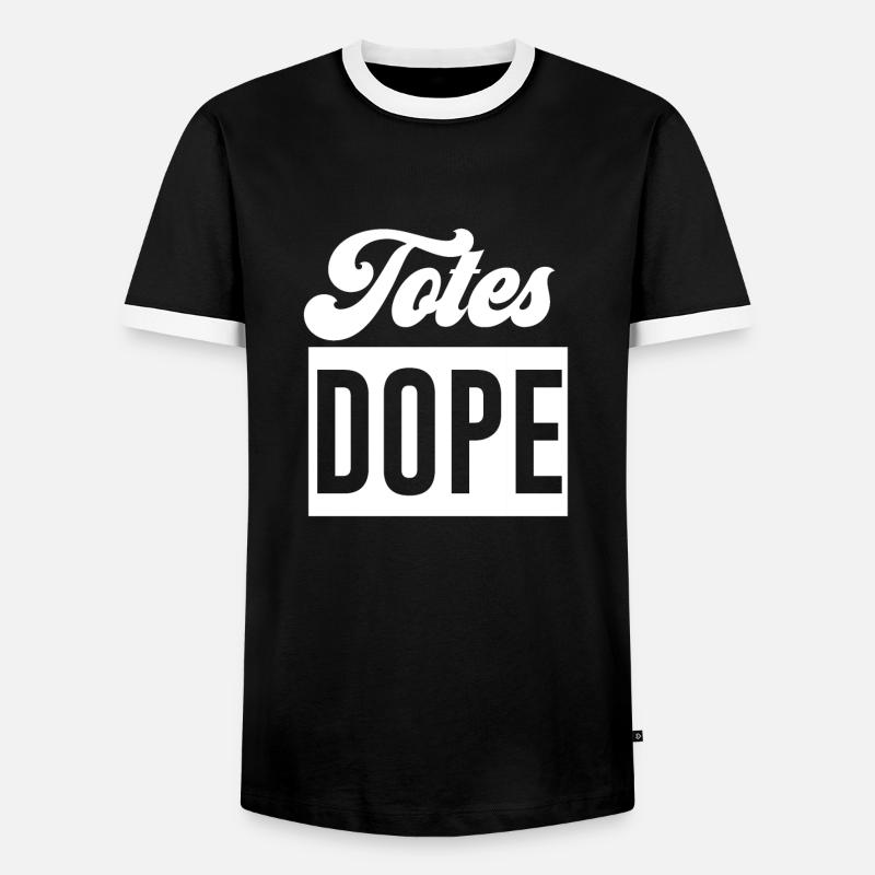 Slogan tee - Men's Ringer Shirt - black/white