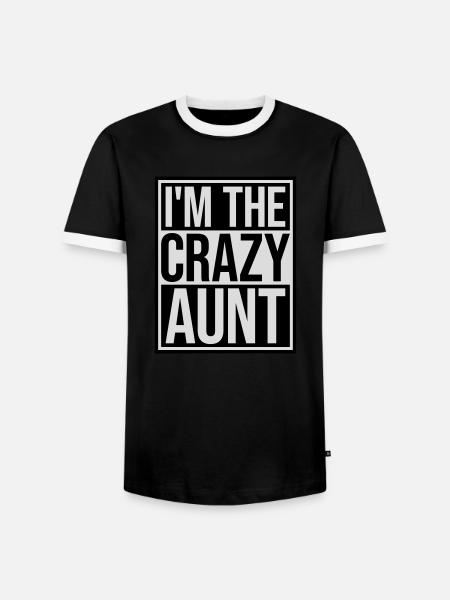 at The Crazy Aunt - Men's Ringer Shirt - black/white