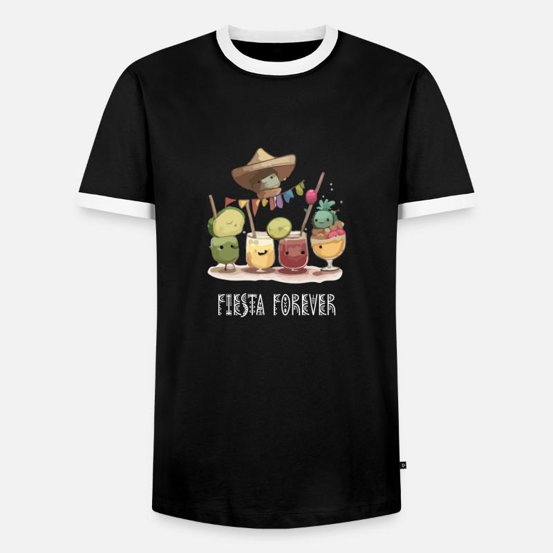 Fiesta forever - Men's Ringer Shirt - black/white