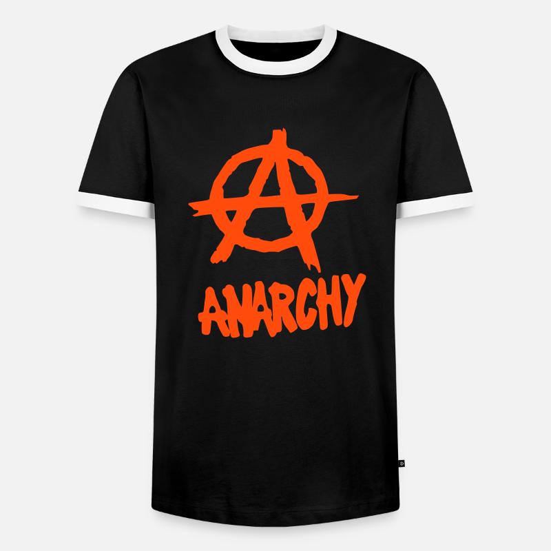 Anarchy__V002 - Men's Ringer Shirt - black/white
