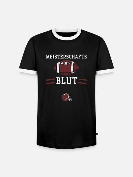 Meisterschafts Blut - Football - Männer Kontrast-T-Shirt - Schwarz/Weiß