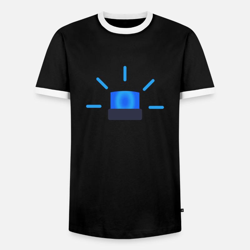 Blaulicht Geschenkidee - Männer Kontrast-T-Shirt - Schwarz/Weiß