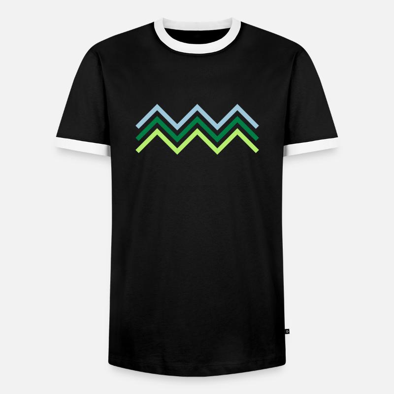 Graphic pattern - Great gift idea - Men's Ringer Shirt - black/white