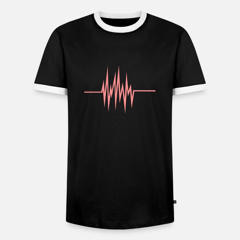 frequenz - puls - Männer Kontrast-T-Shirt - Schwarz/Weiß