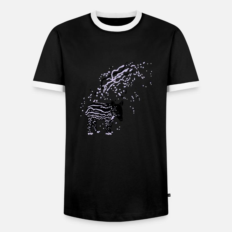 PLUX Tapir - Männer Kontrast-T-Shirt - Schwarz/Weiß