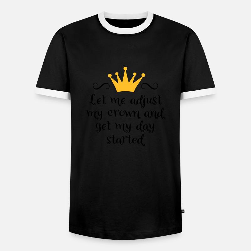 Krone - Männer Kontrast-T-Shirt - Schwarz/Weiß