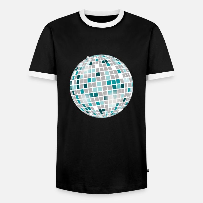 Diskokugel - Männer Kontrast-T-Shirt - Schwarz/Weiß