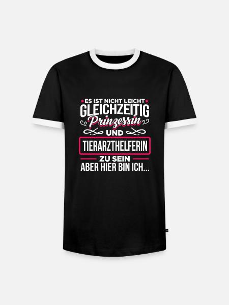 TIERARZTHELFERIN - Prinzessin - Männer Kontrast-T-Shirt - Schwarz/Weiß