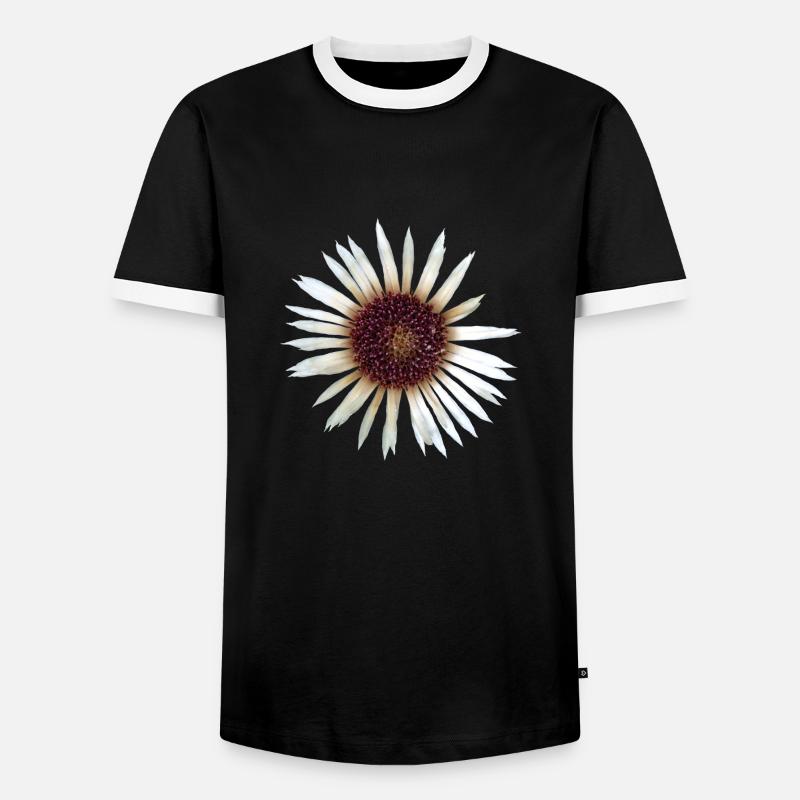 Silver Thistle - Men's Ringer Shirt - black/white