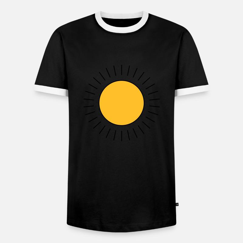 Sun - Men's Ringer Shirt - black/white