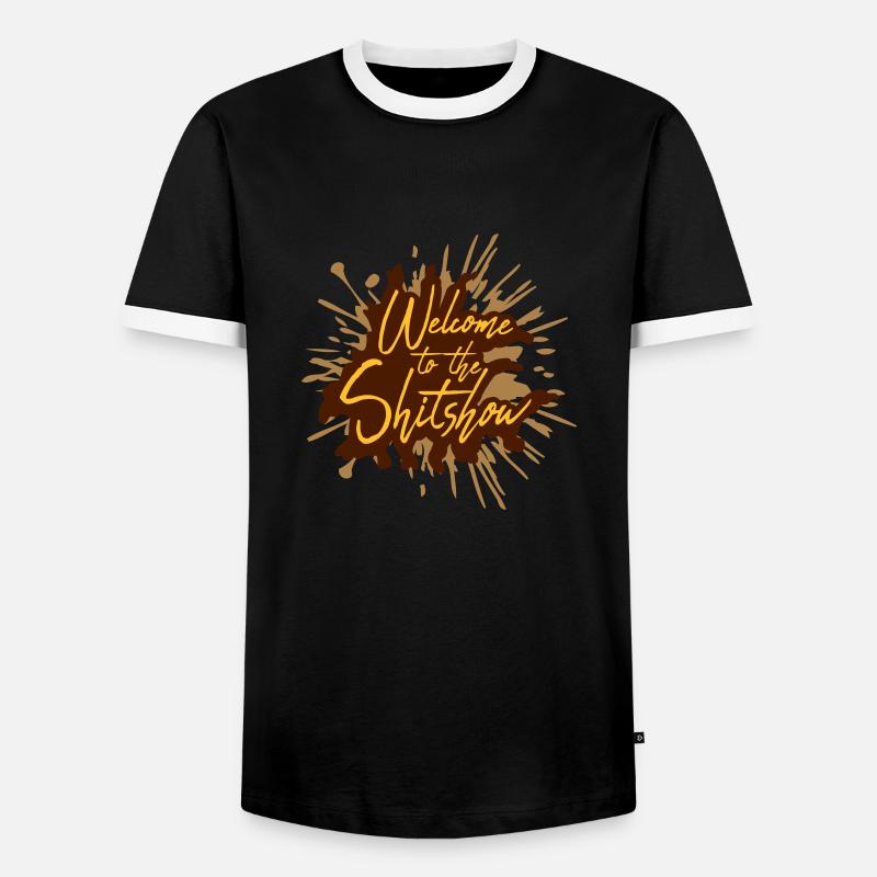 Shit Welcome Shitshow - Men's Ringer Shirt - black/white