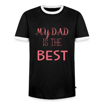 dad - T-shirt contrasté Homme - noir/blanc - Devant - AI Model Female 172 light (172cm) & AI Model Male 178 light (178cm)